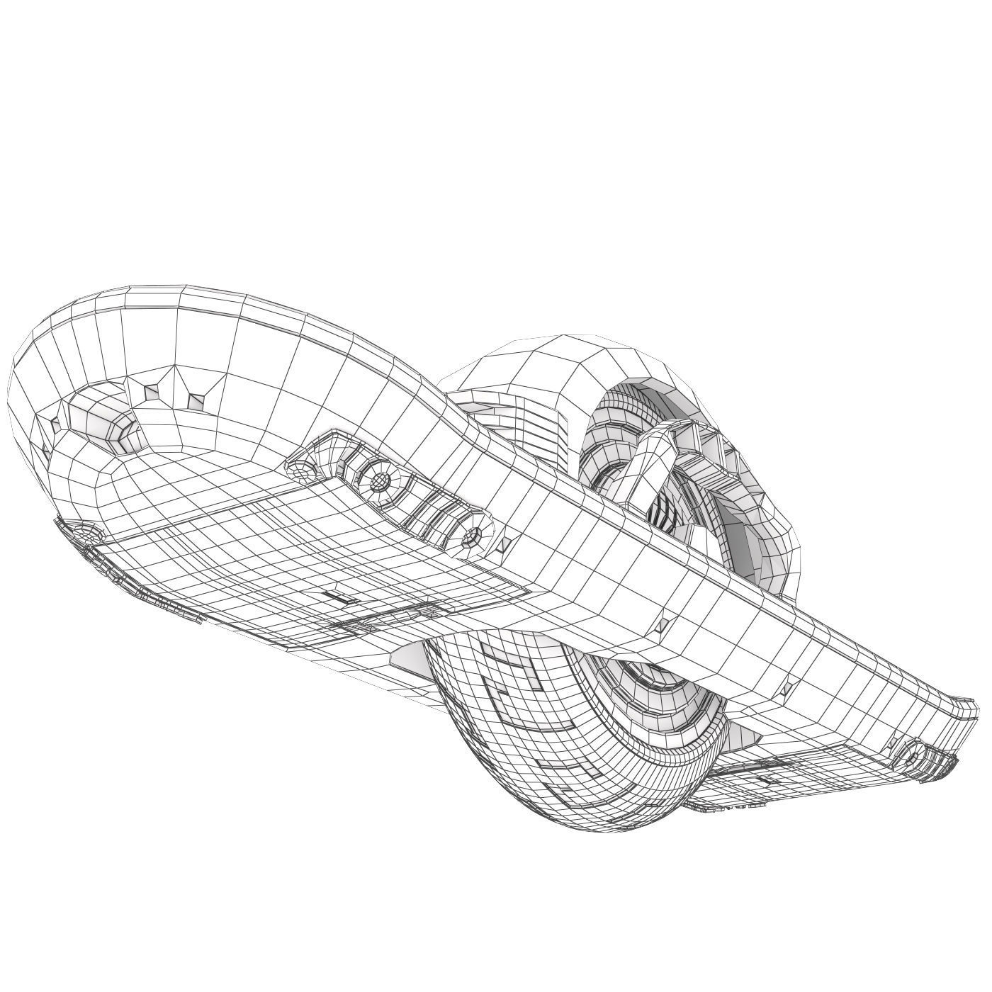 Hoverboard GeoBlade 500 Low-poly 3D model_6