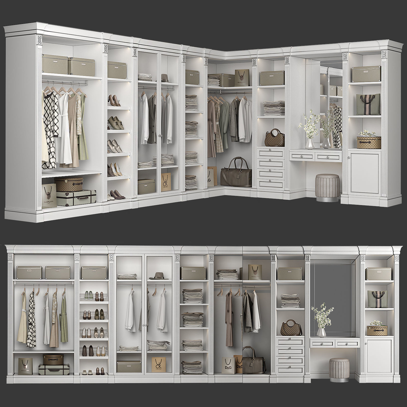 Classic Walk-in closet 91 3D model_1