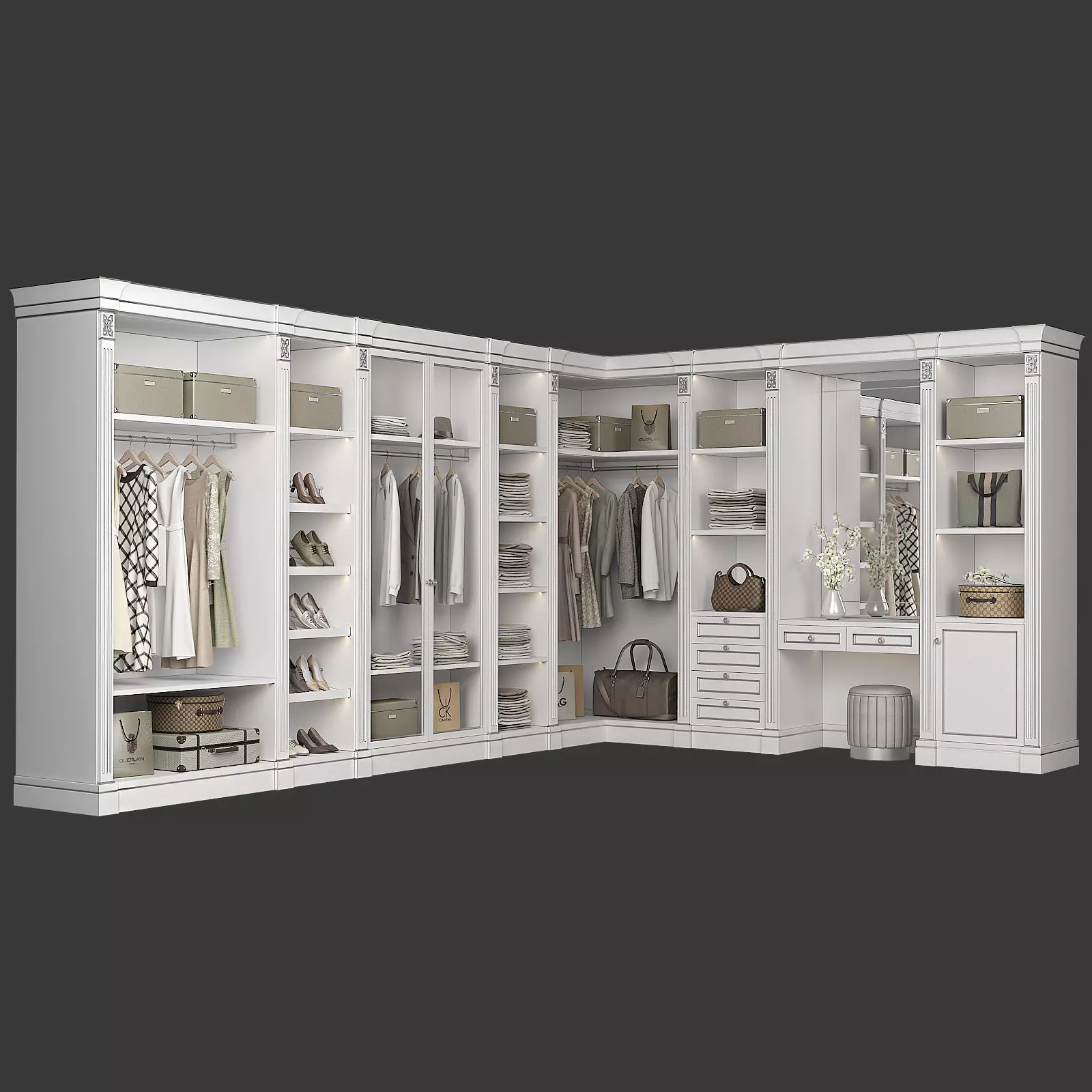Classic Walk-in closet 91 3D model_0
