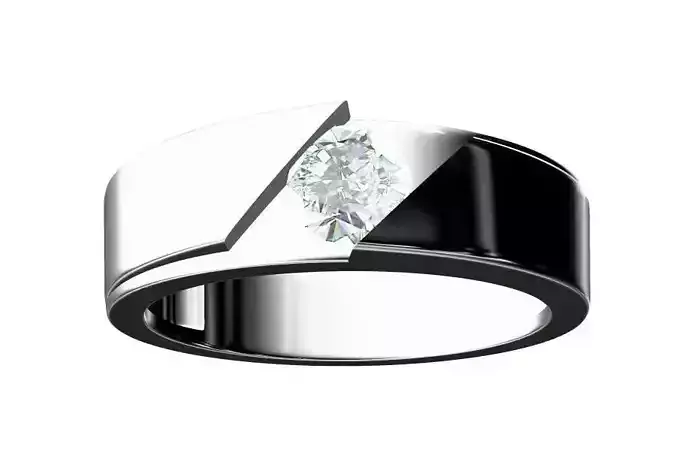 ladies ring soliter 3D print model