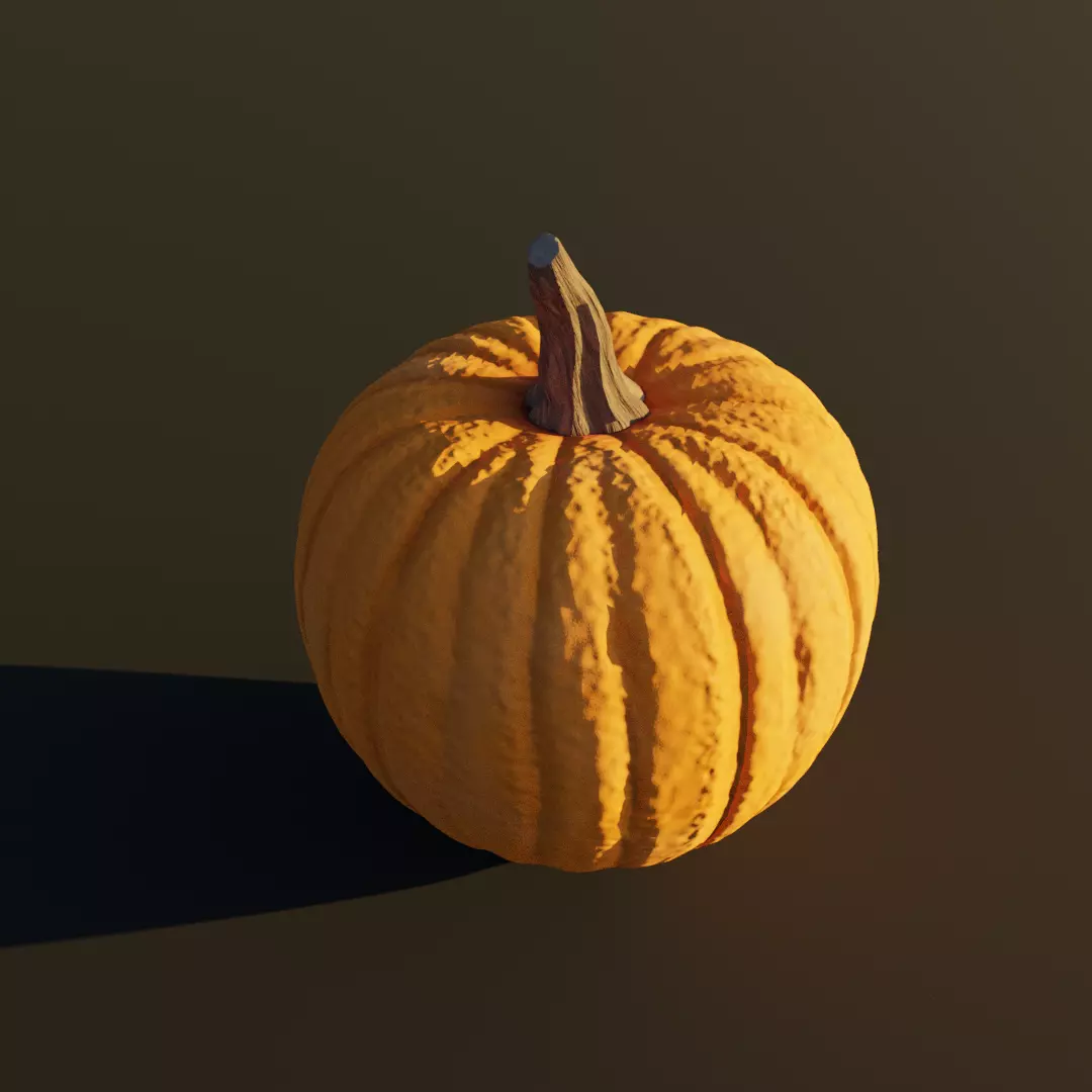 Pumpkin - orange 3D model_0