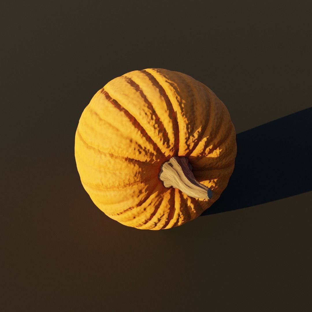 Pumpkin - orange 3D model_2