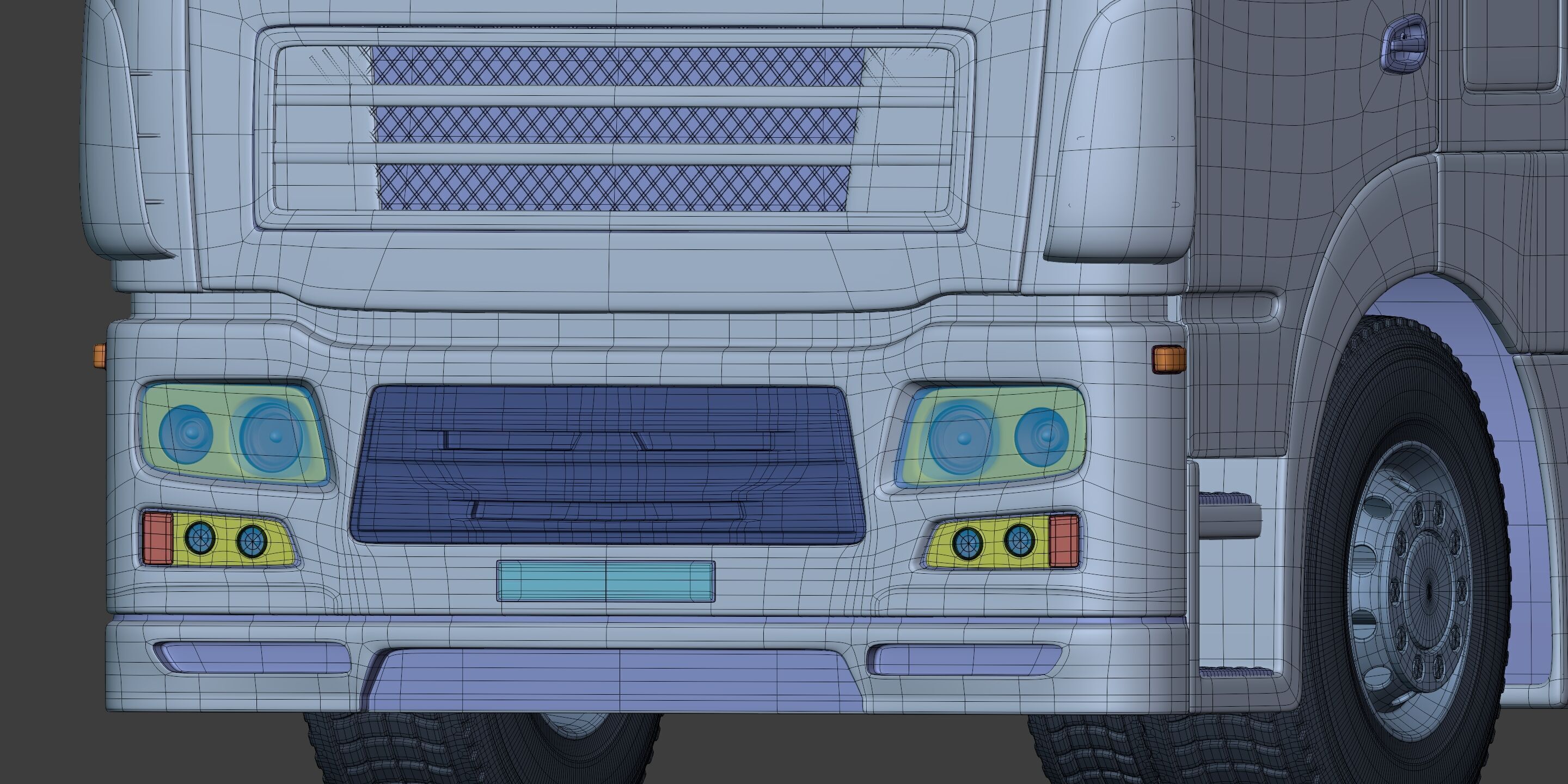 Generic  Container - Box Truck - Semi Trailer 3D model_18