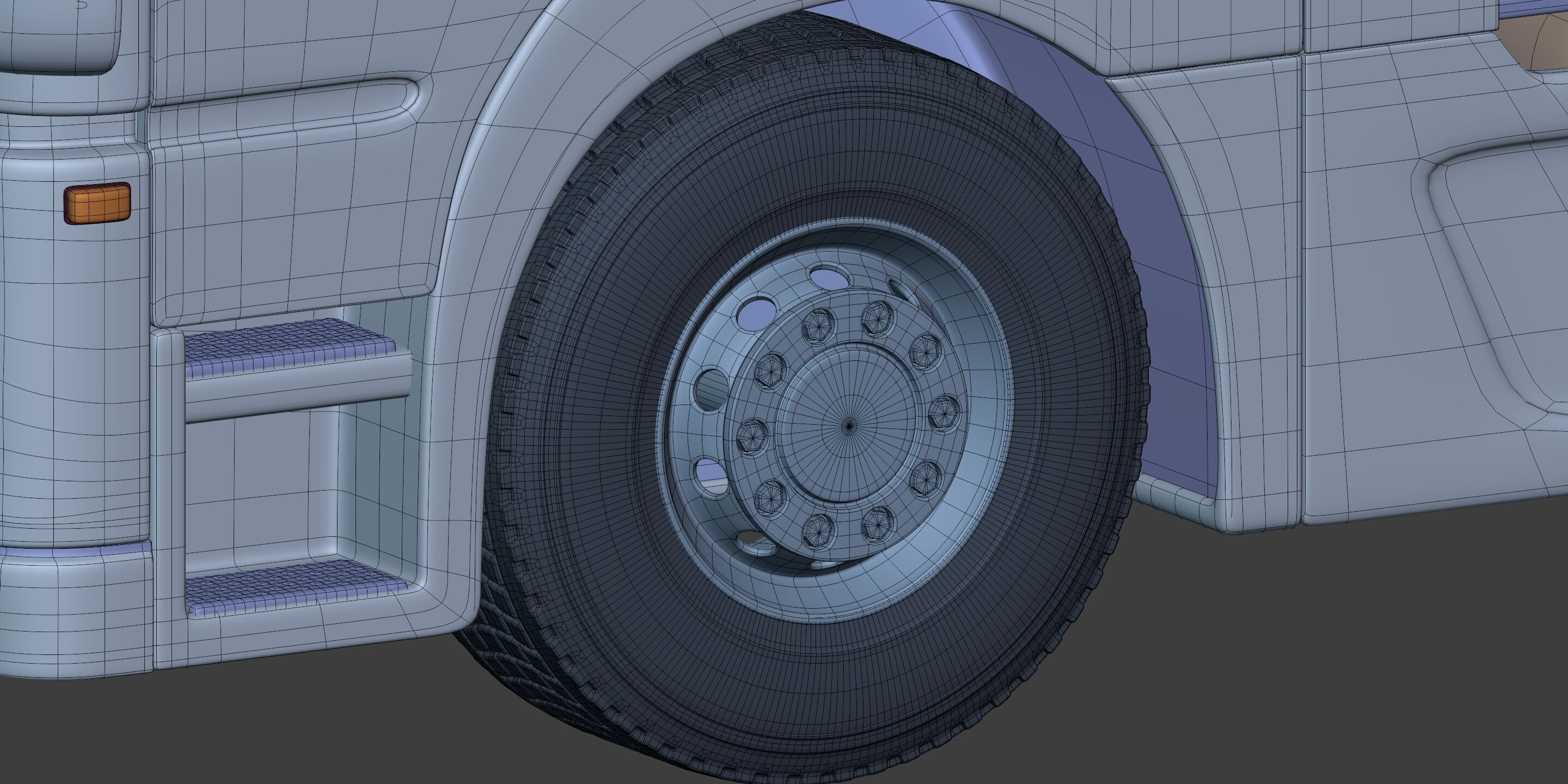 Generic  Container - Box Truck - Semi Trailer 3D model_20