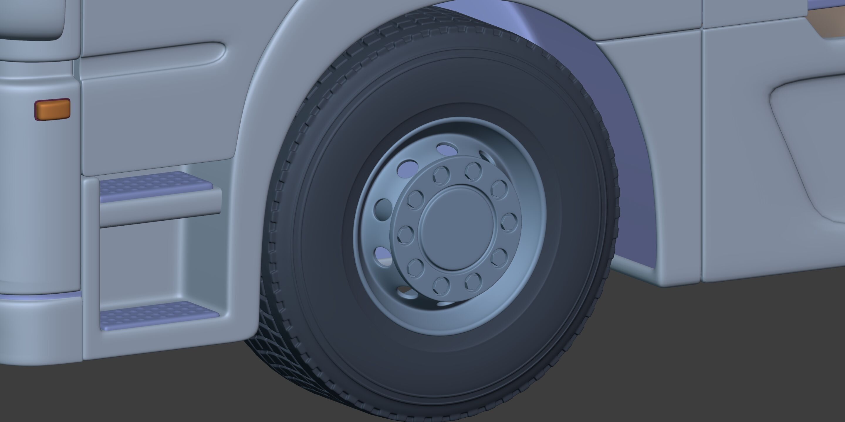 Generic  Container - Box Truck - Semi Trailer 3D model_19