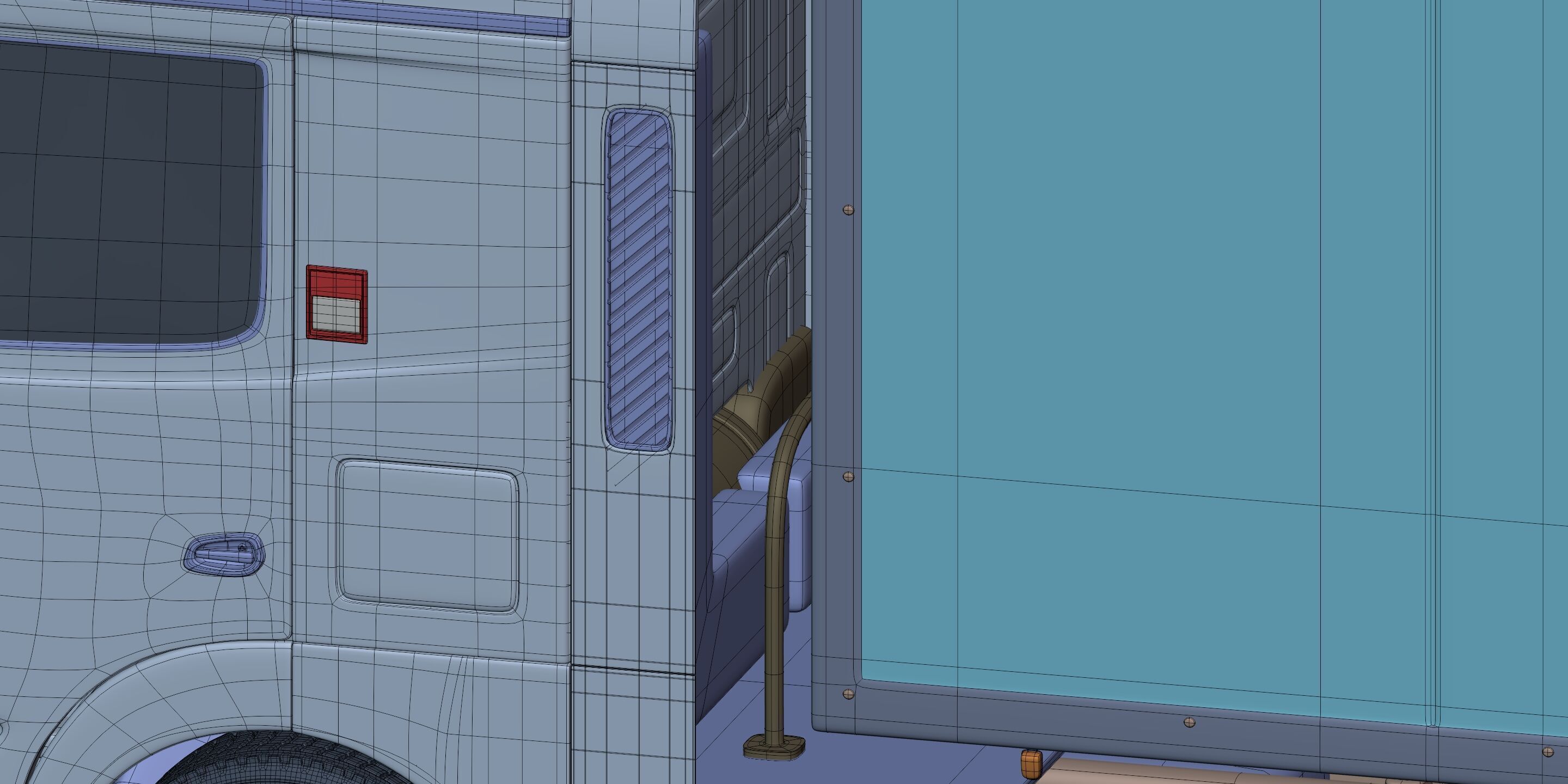 Generic  Container - Box Truck - Semi Trailer 3D model_24