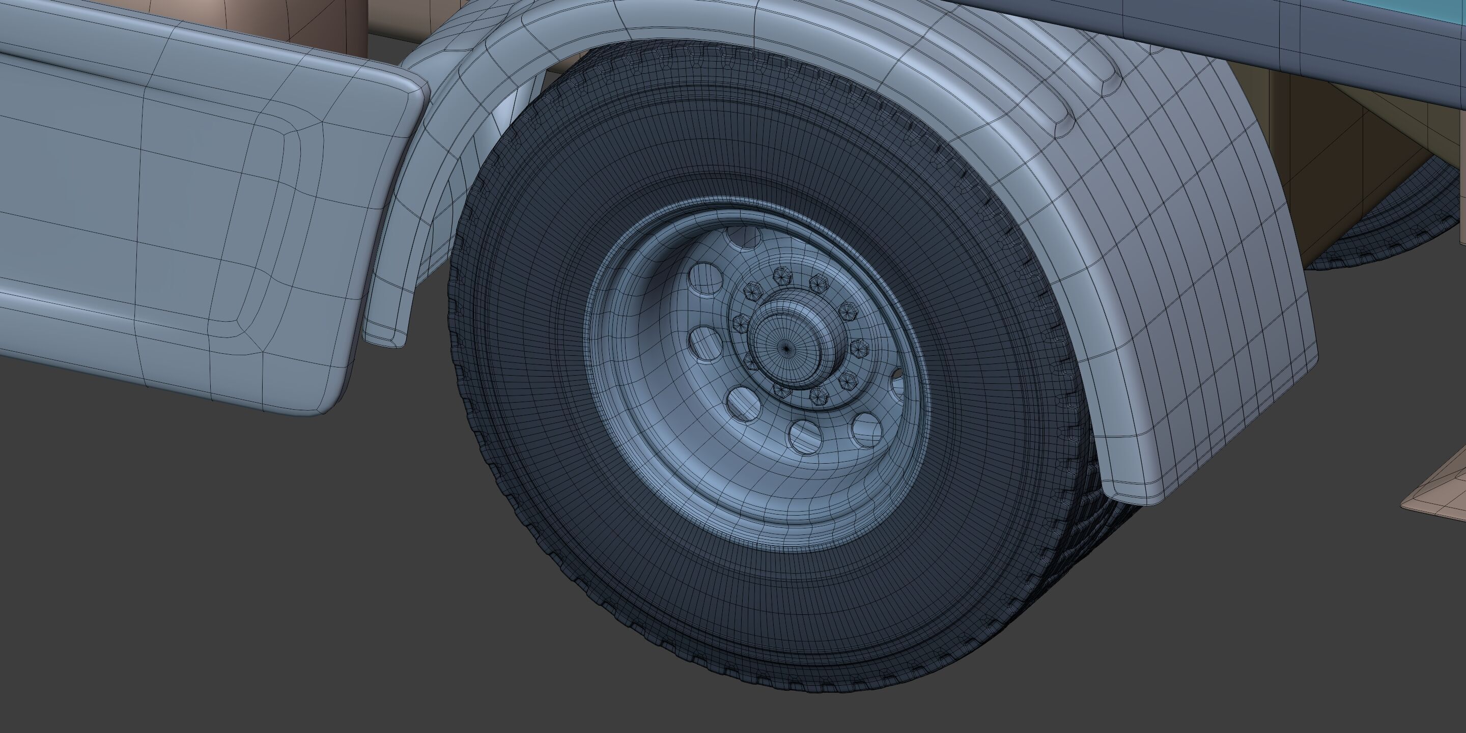 Generic  Container - Box Truck - Semi Trailer 3D model_22