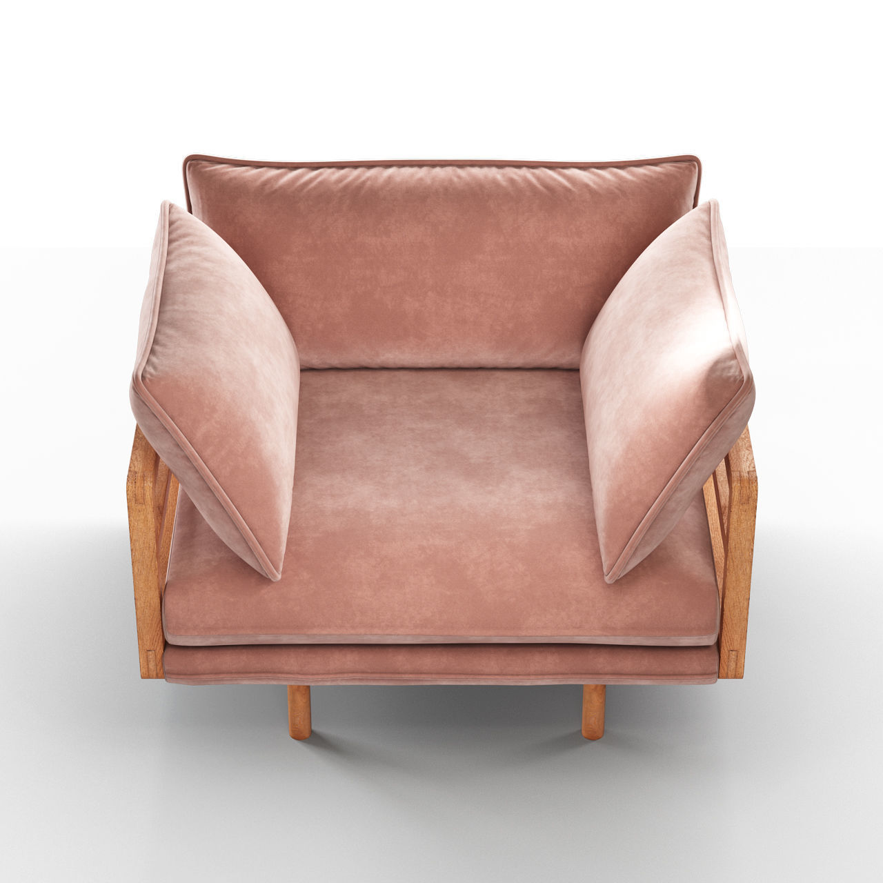 Purple Armchair 3D model_4