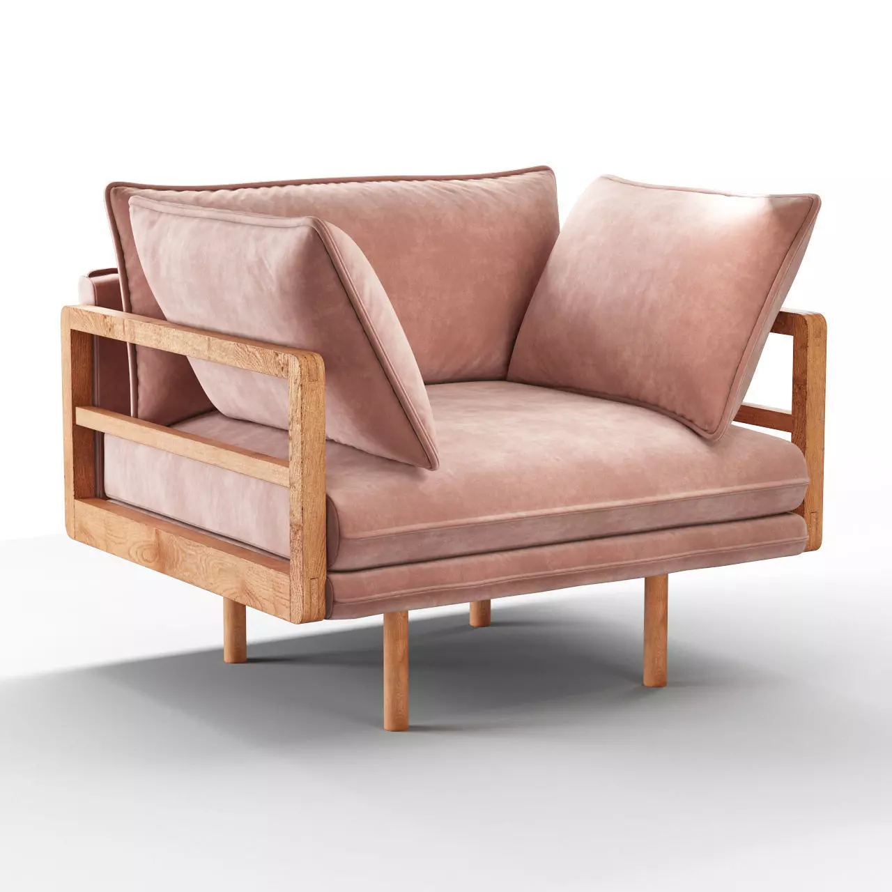 Purple Armchair 3D model_0