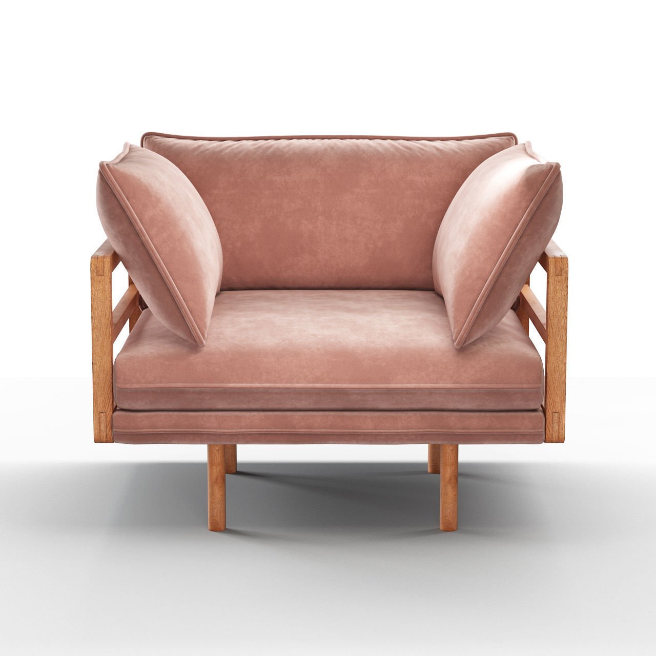 Purple Armchair 3D model_1