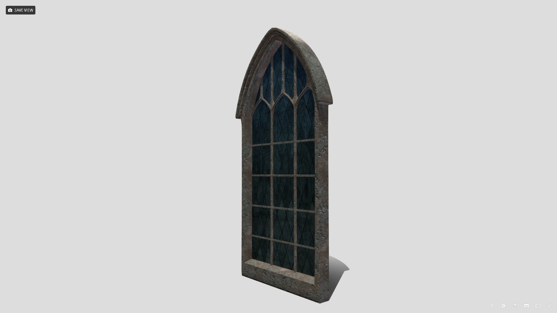 Generic Church Window Low-poly 3D model_3