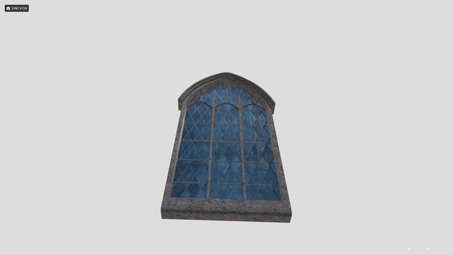 Generic Church Window Low-poly 3D model_7