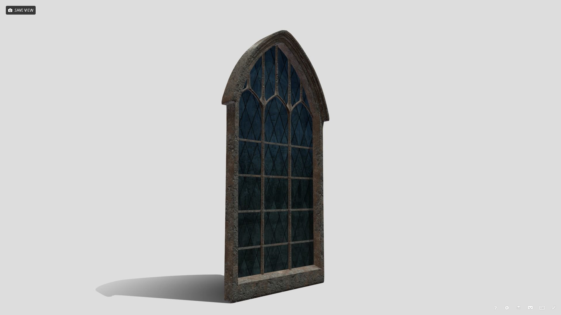 Generic Church Window Low-poly 3D model_1