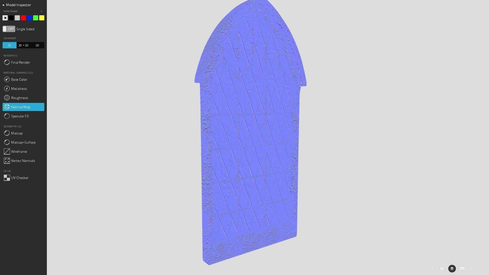 Generic Church Window Low-poly 3D model_11