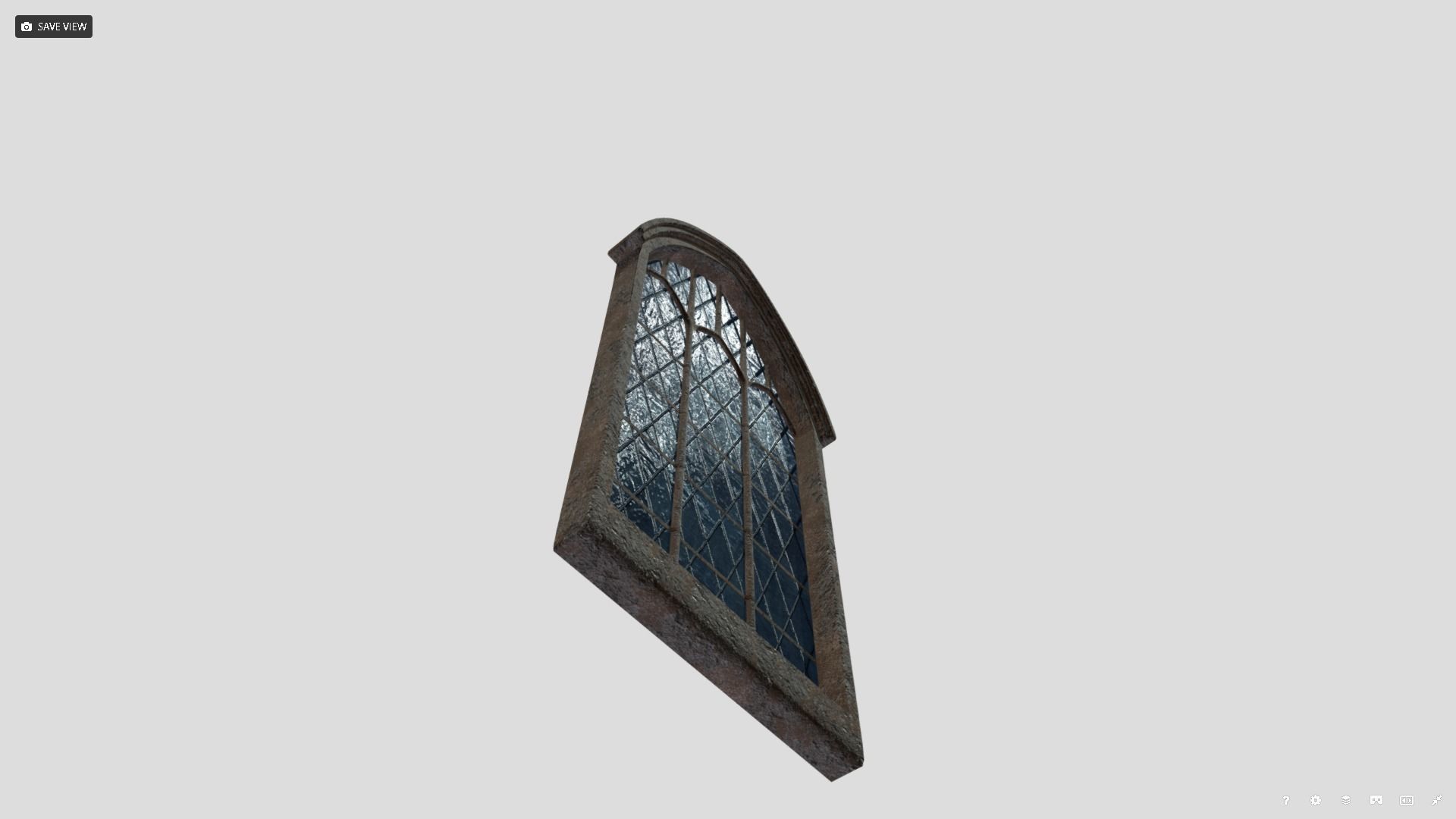 Generic Church Window Low-poly 3D model_6