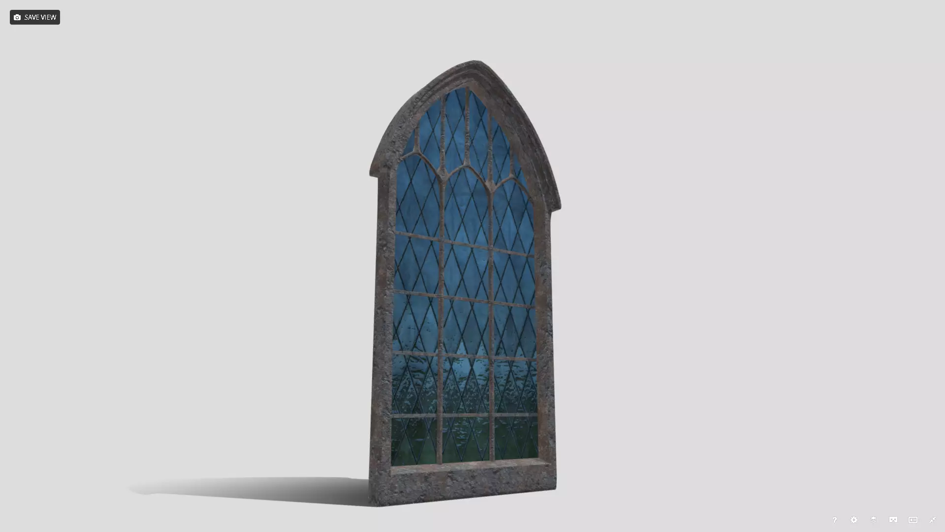 Generic Church Window Low-poly 3D model_0
