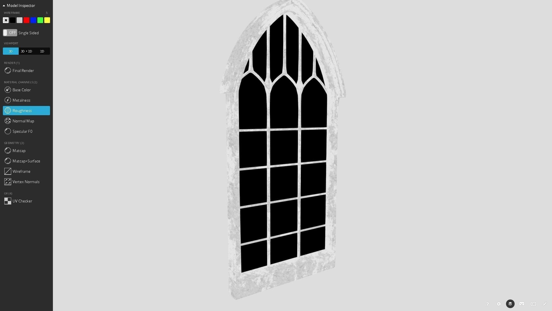 Generic Church Window Low-poly 3D model_12