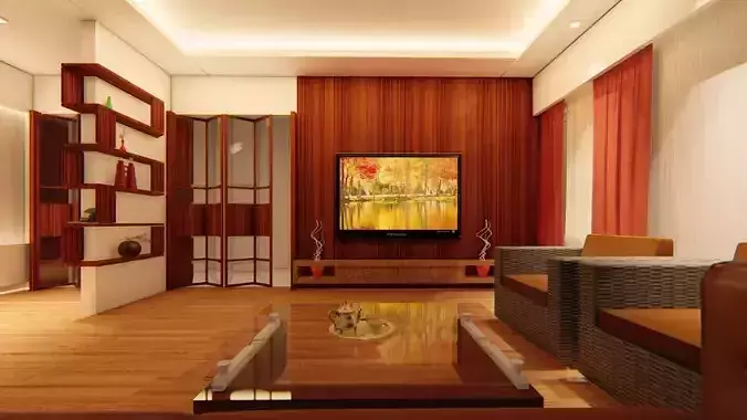 Interior living room Normal Free 3D model