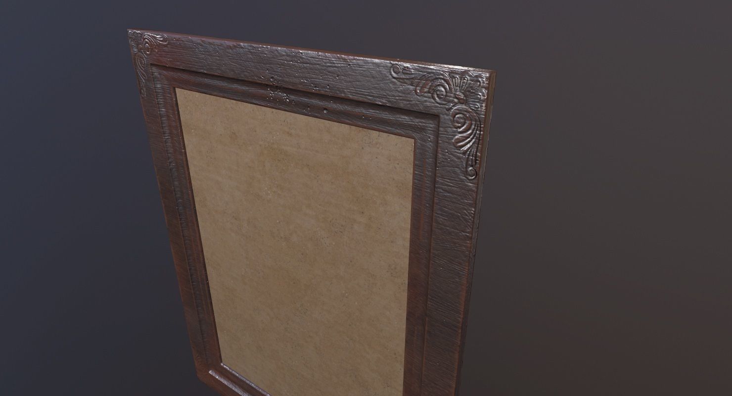 picture Frame Game Ready Low-poly 3D model_5