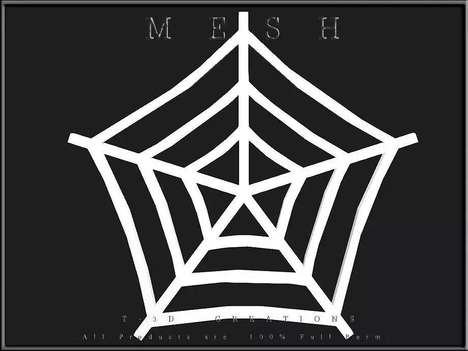 Spiderweb 01 Low-poly 3D model_0