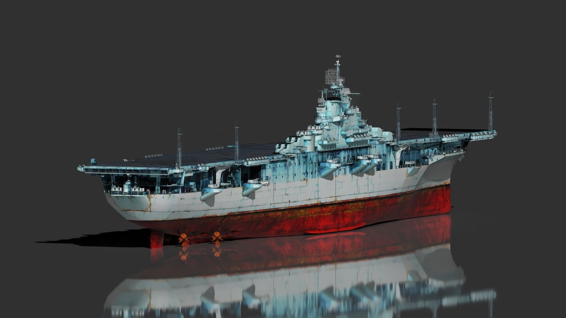 USS Essex CV-9 3D model_2
