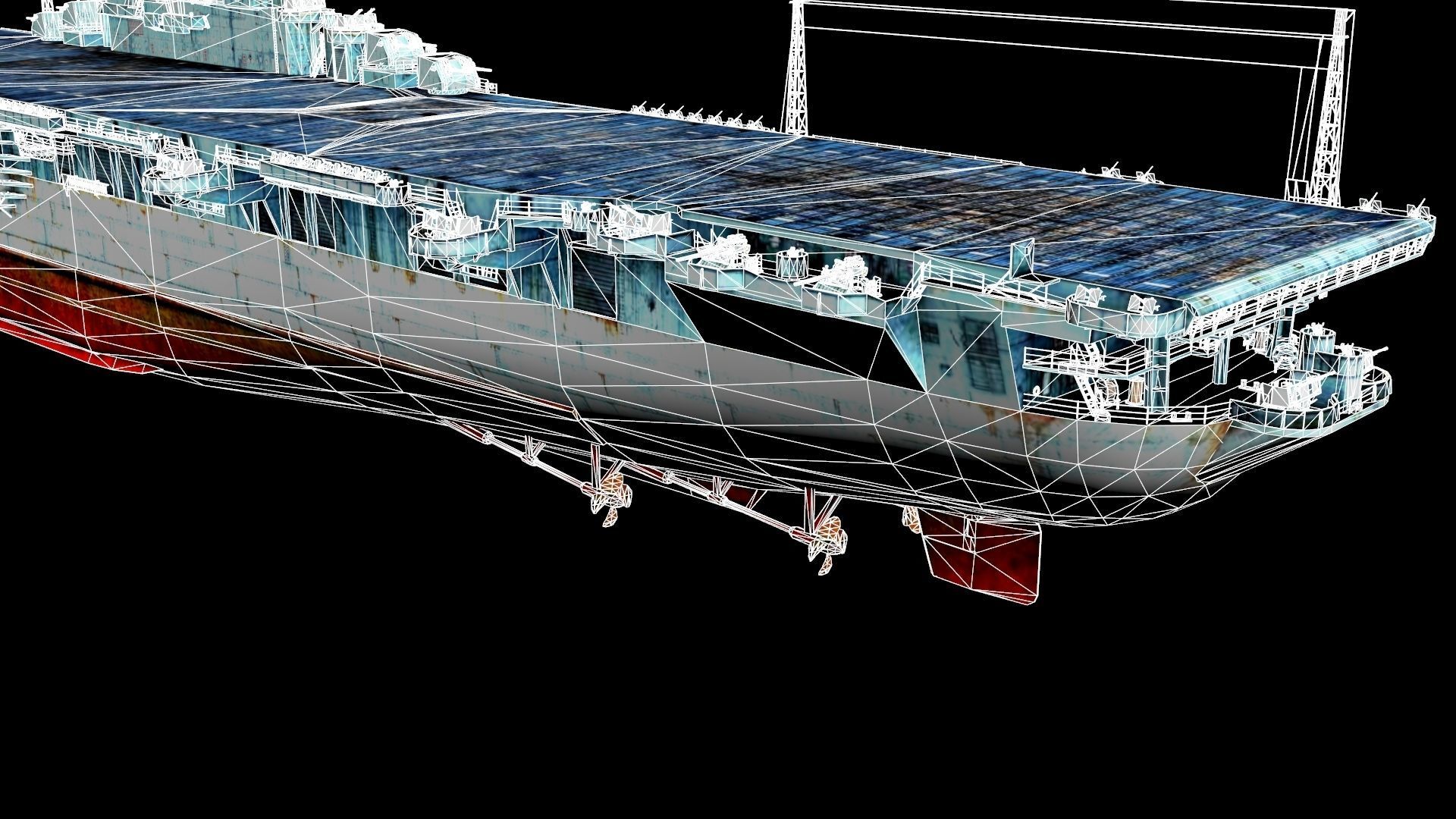 USS Essex CV-9 3D model_9