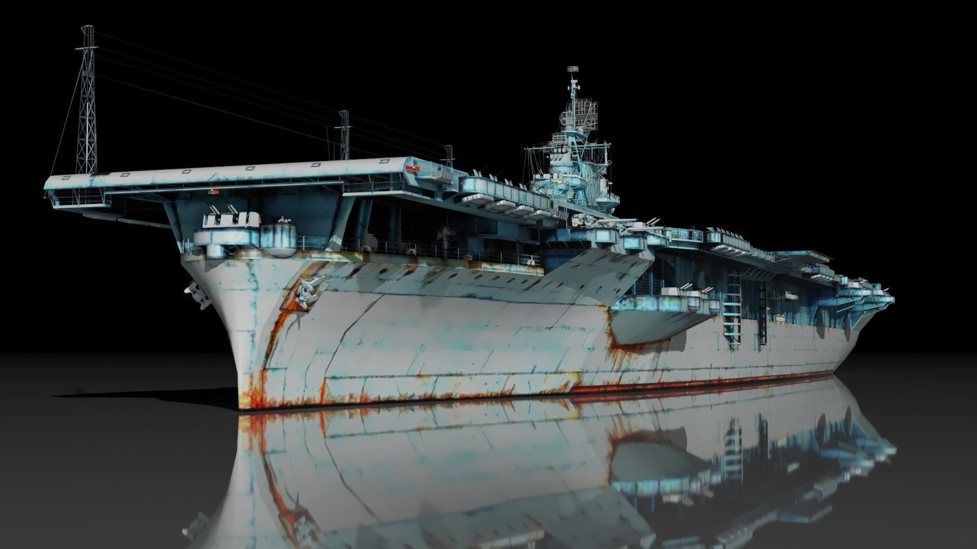 USS Essex CV-9 3D model_0