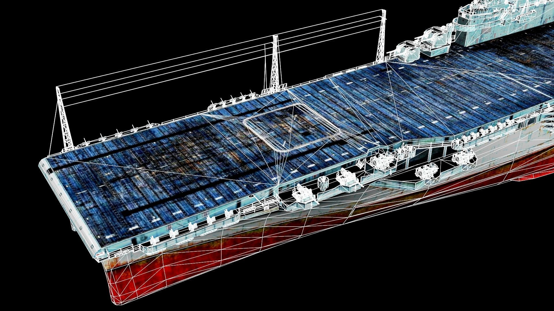 USS Essex CV-9 3D model_7