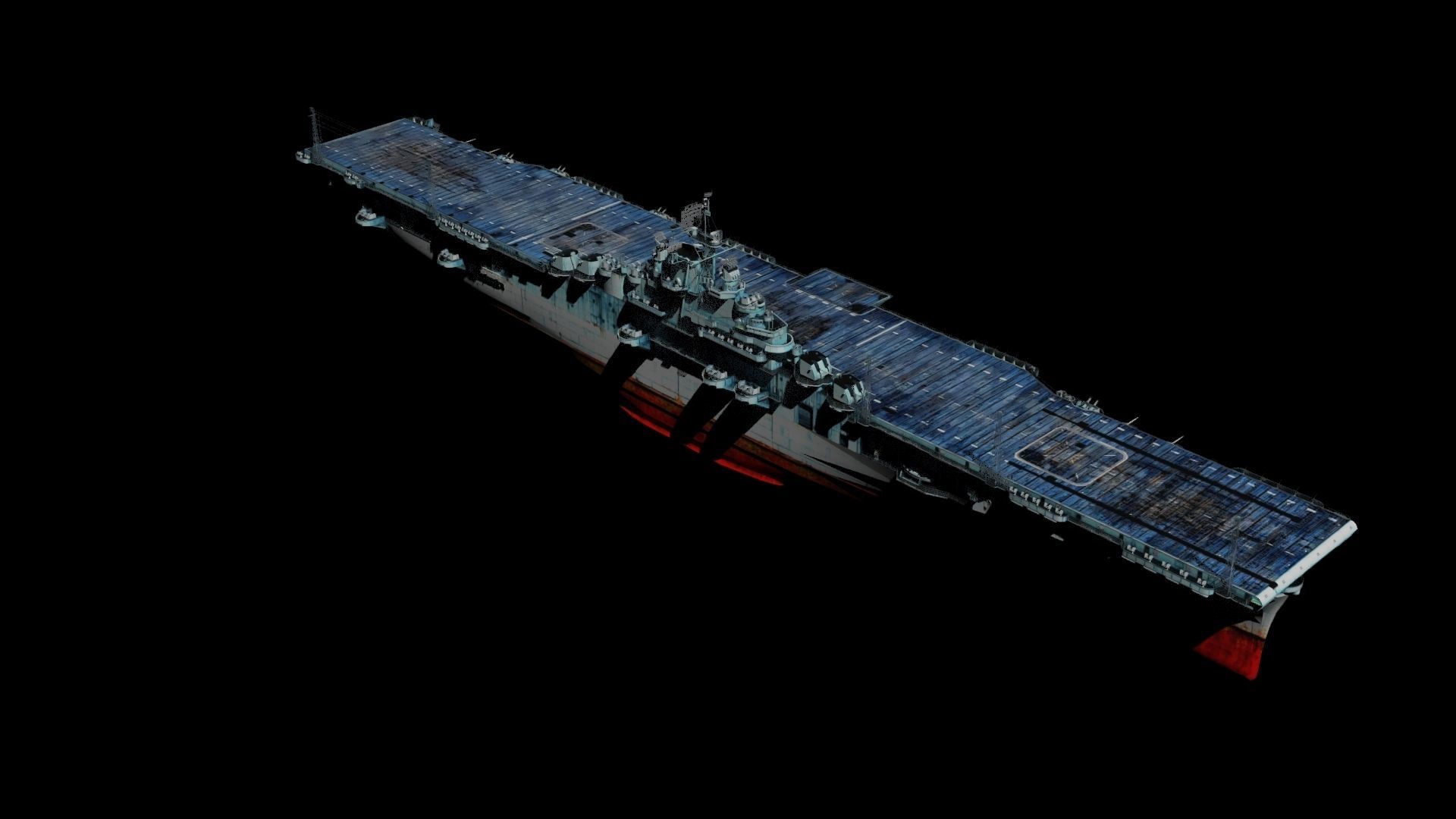 USS Essex CV-9 3D model_4