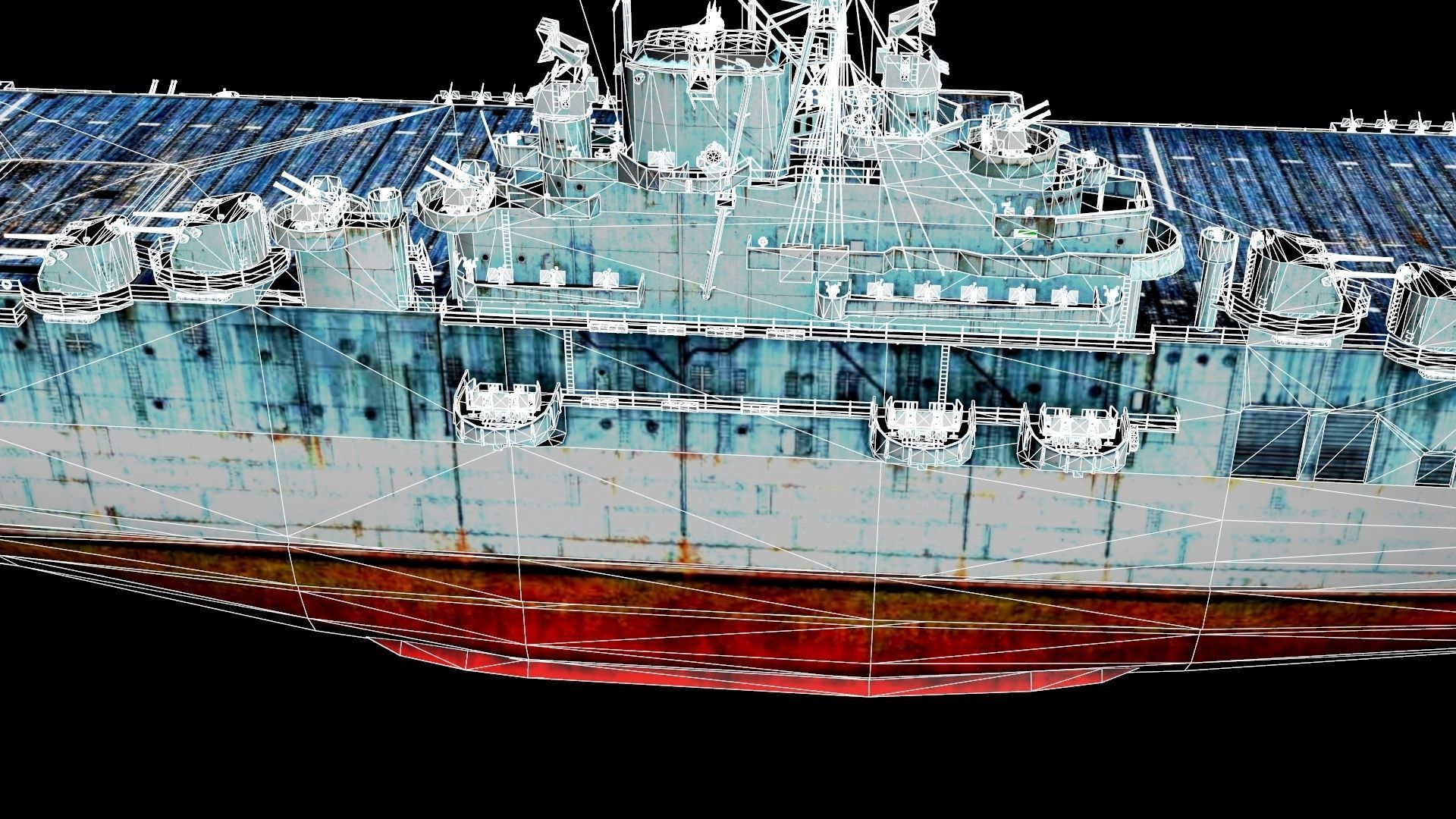USS Essex CV-9 3D model_11