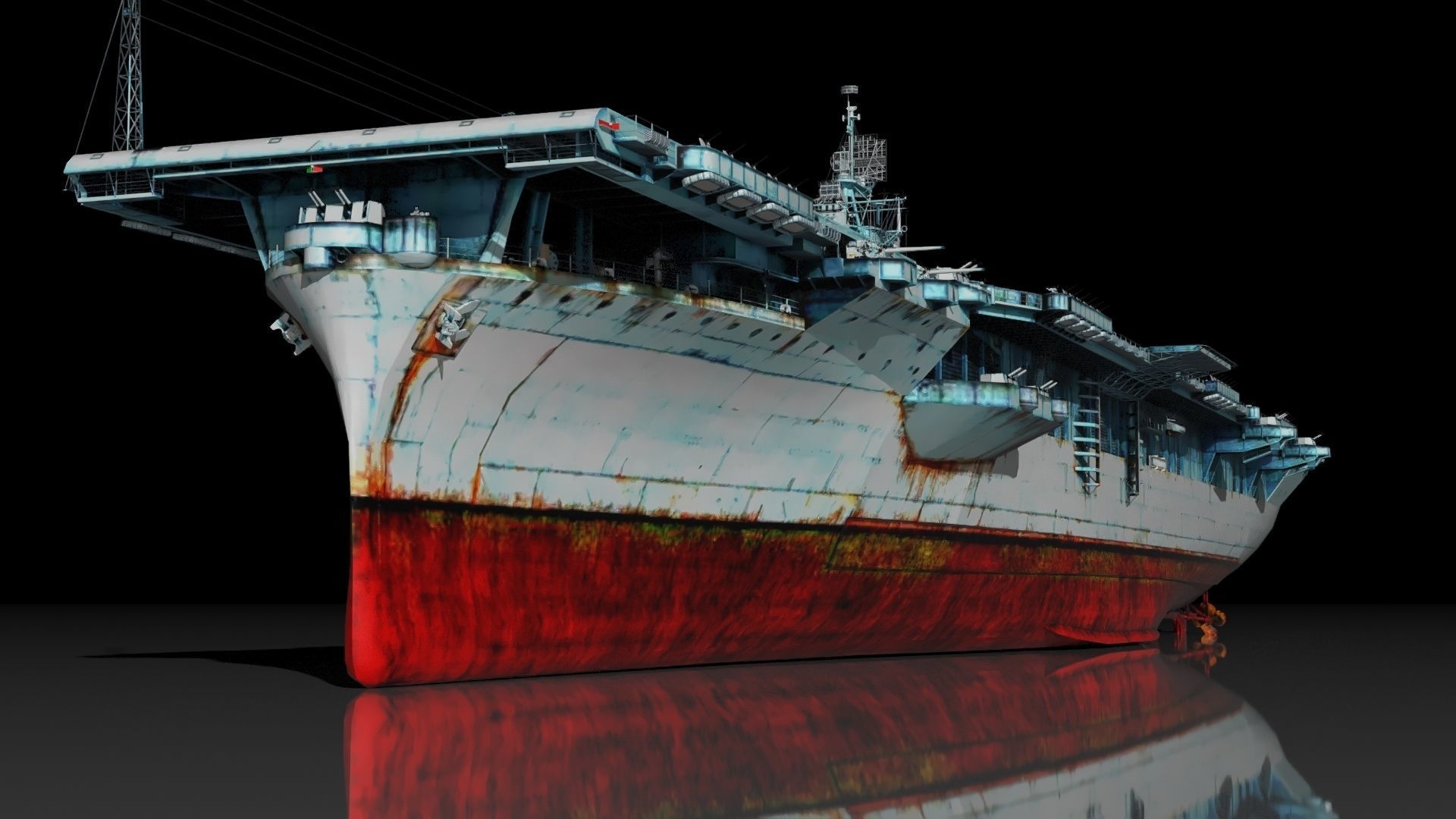 USS Essex CV-9 3D model_1