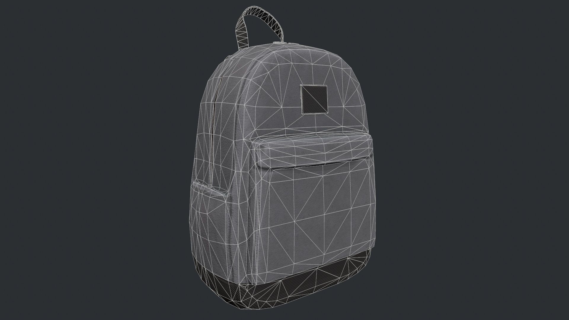 School Backpack - Color Variations  Low-poly 3D model_1