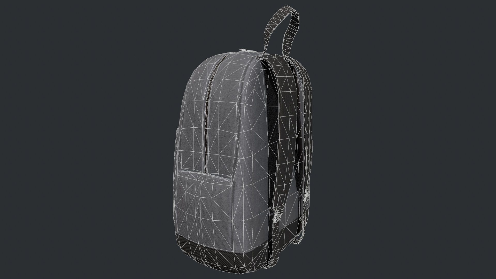 School Backpack - Color Variations  Low-poly 3D model_9