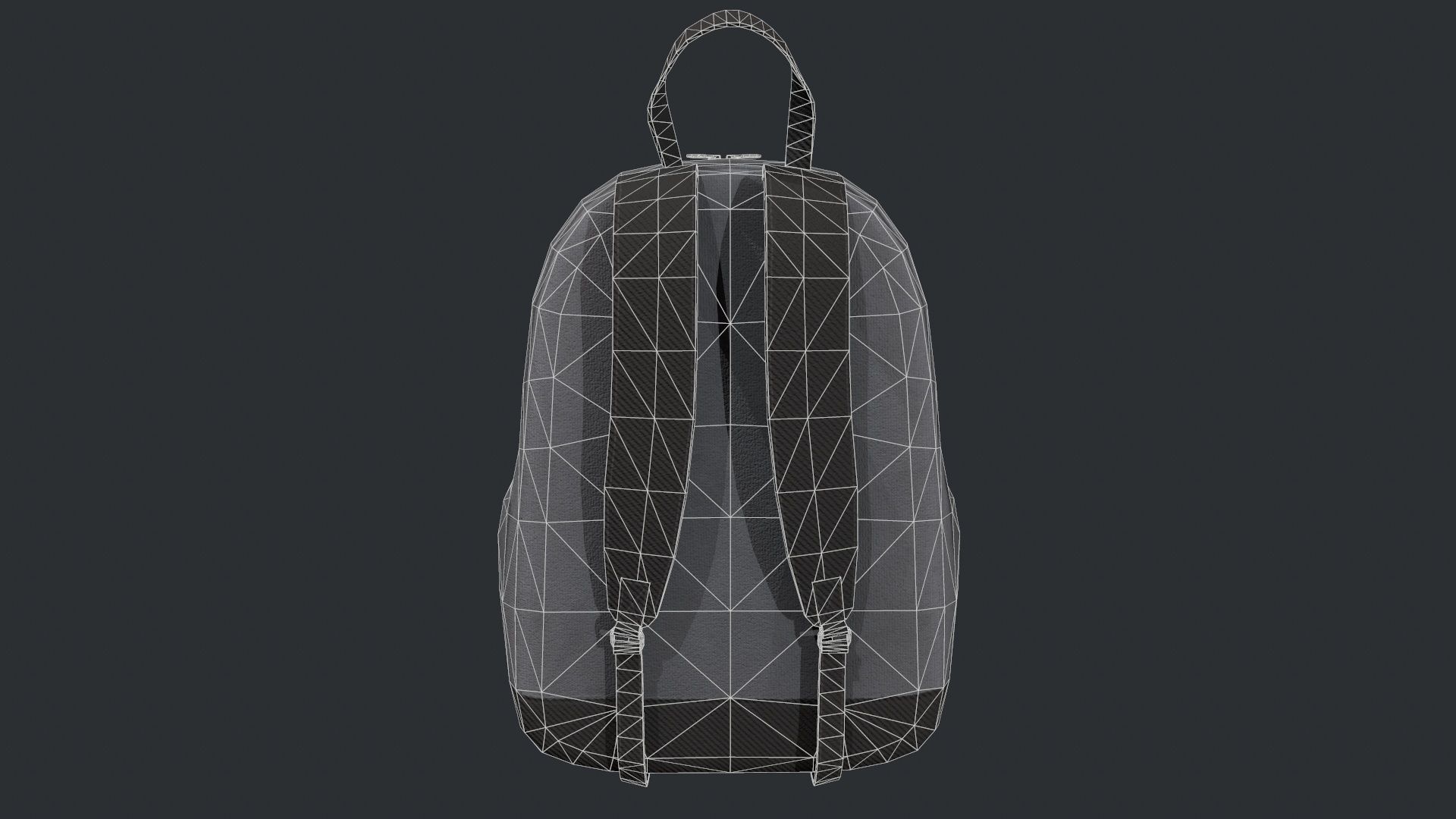 School Backpack - Color Variations  Low-poly 3D model_7