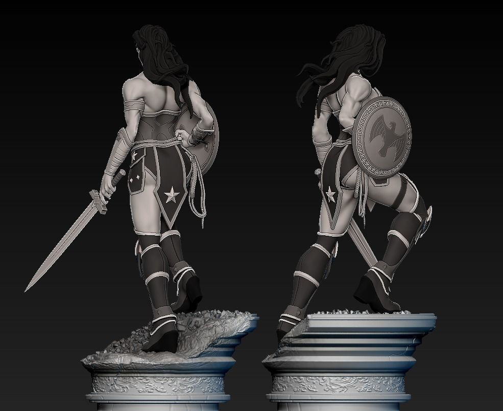 Wonder Woman Statue 3D print model_2