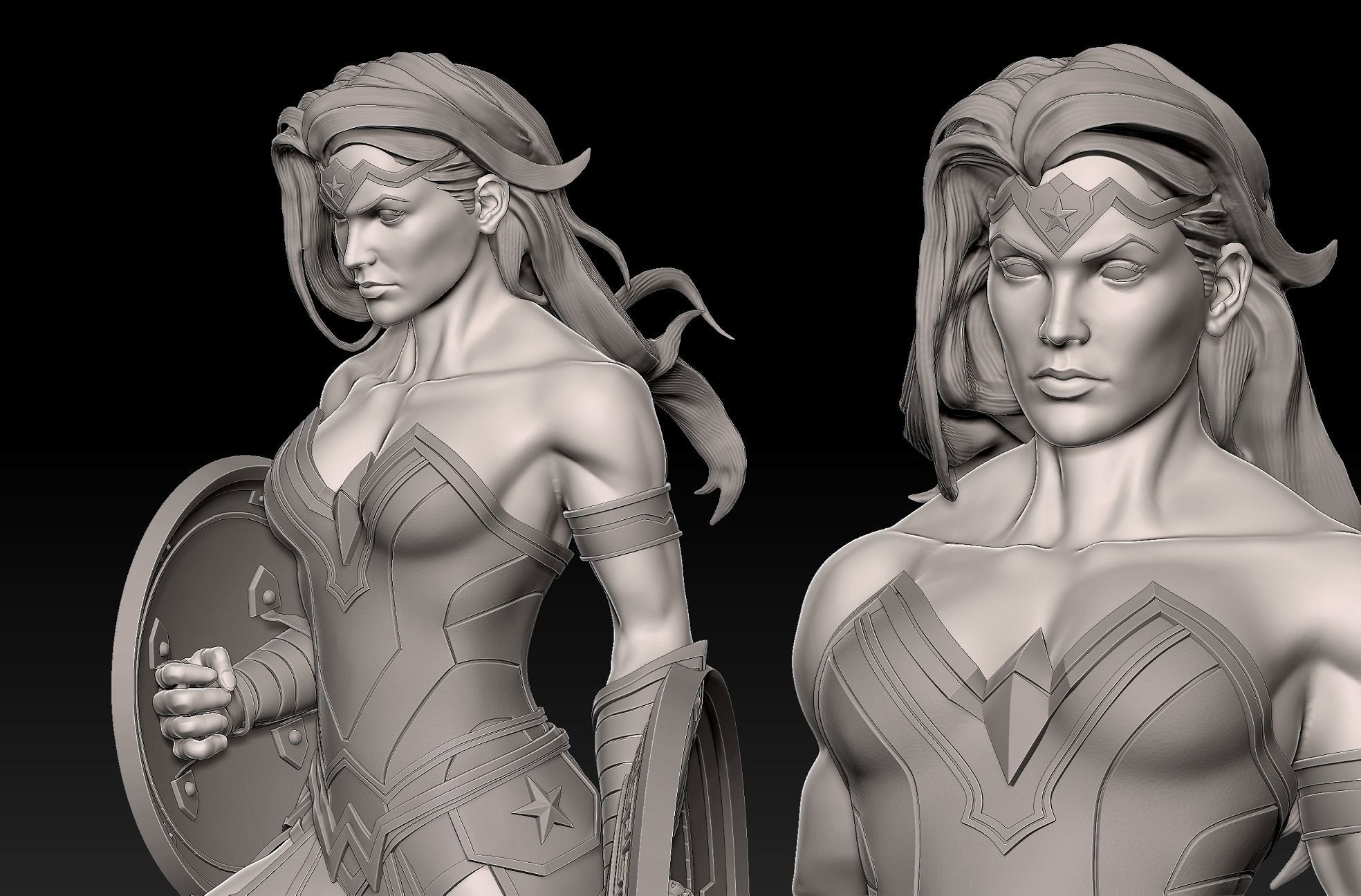 Wonder Woman Statue 3D print model_5