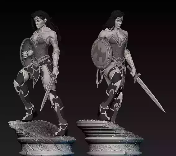 Wonder Woman Statue 3D print model