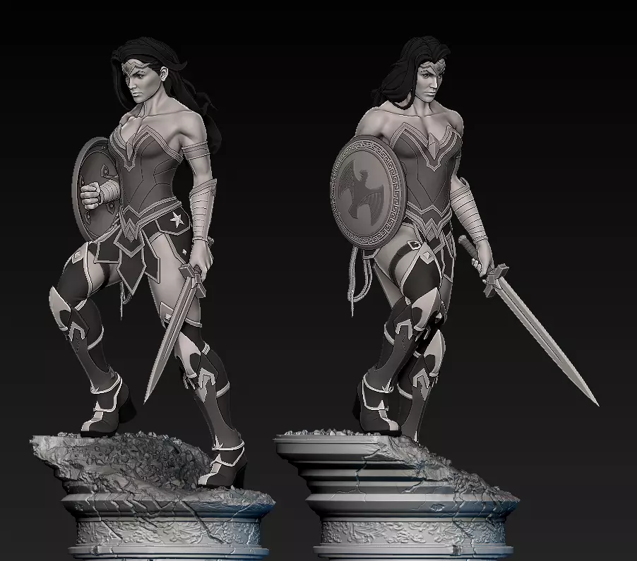 Wonder Woman Statue 3D print model_0