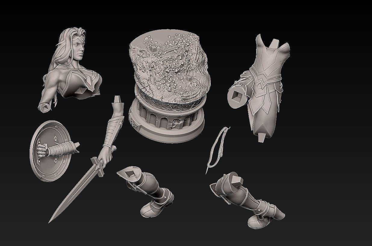 Wonder Woman Statue 3D print model_8