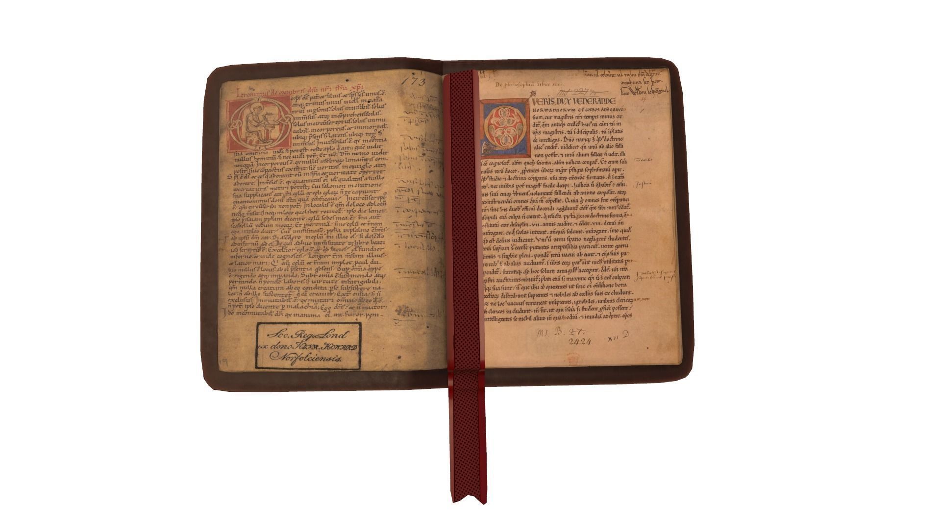 Ancient book lowpoly Low-poly 3D model_4