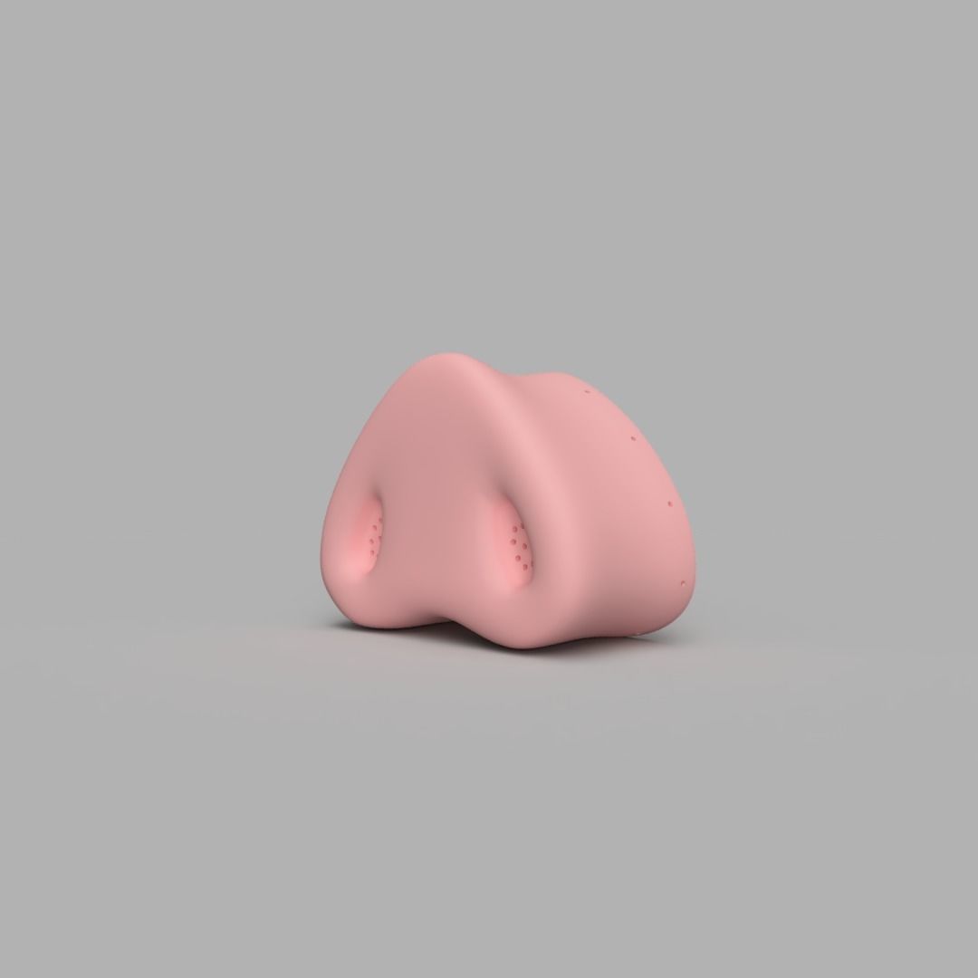 Pig Nose for costumes and cosplay 3D print model_3