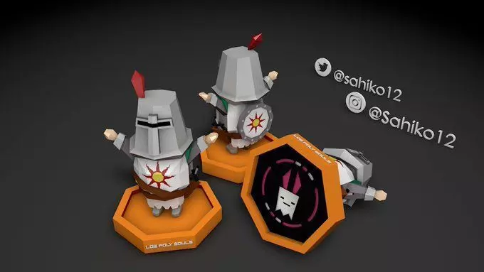 Solaire of Astora Low Poly 3D model_0
