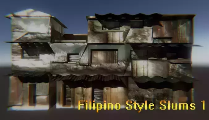 Filipino Style  Slums 1 Low-poly 3D model