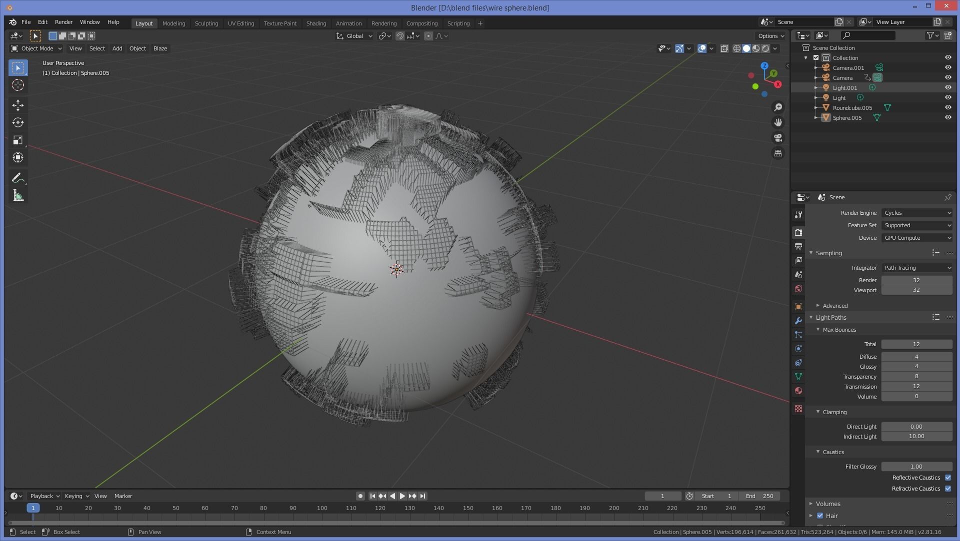 wire sphere 3D model_7