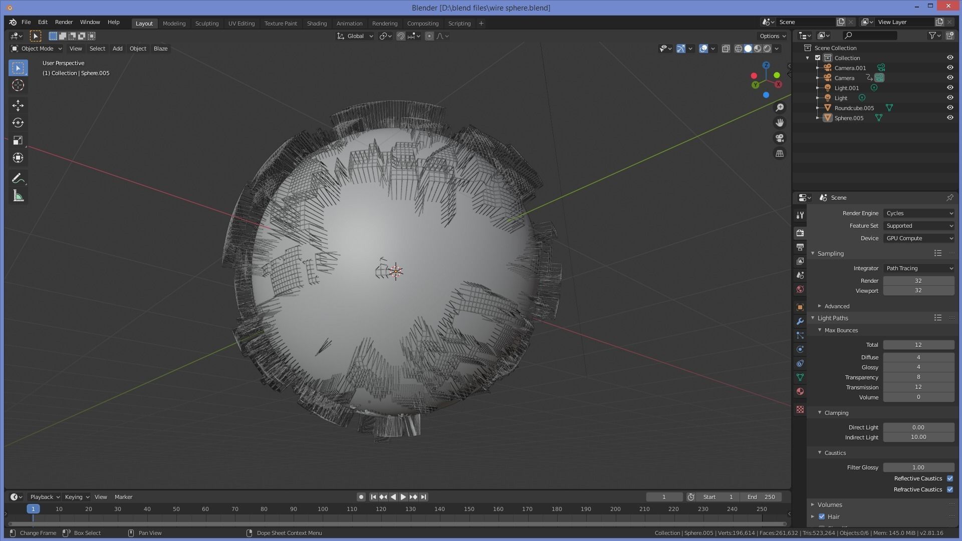 wire sphere 3D model_9