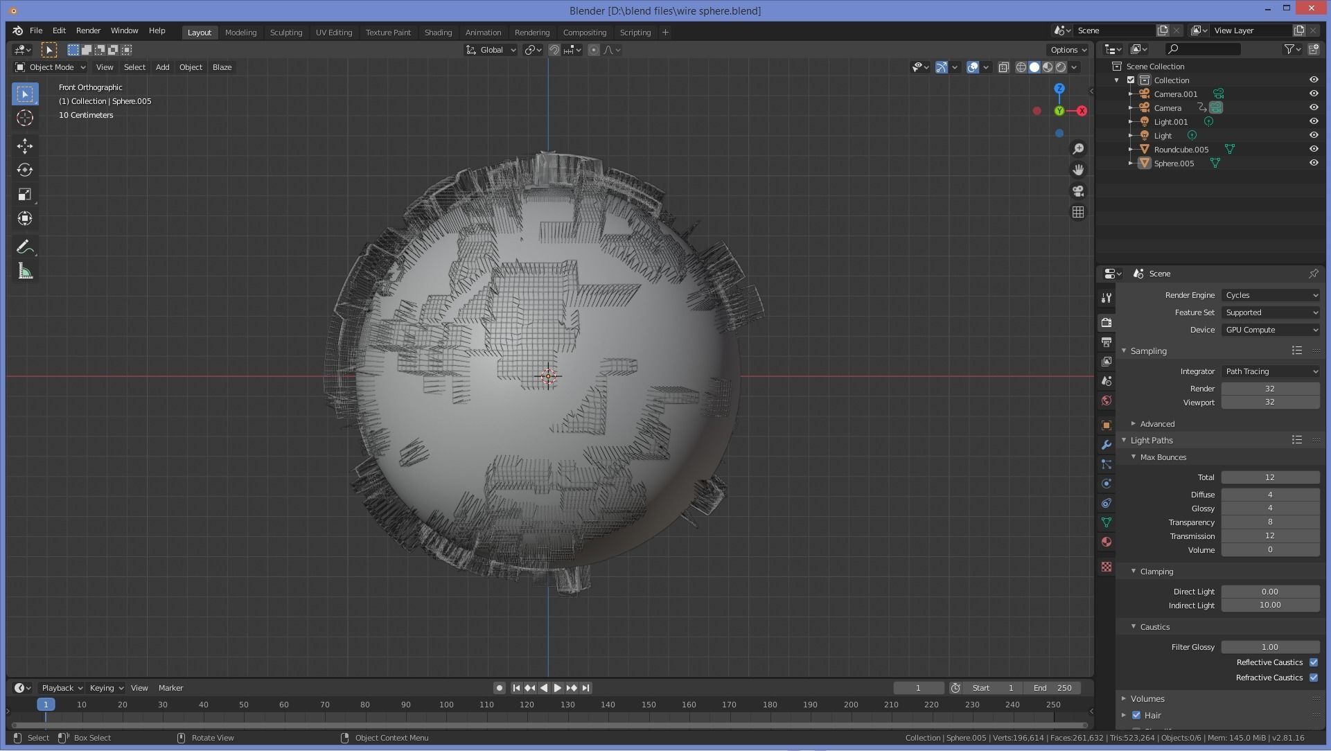 wire sphere 3D model_8