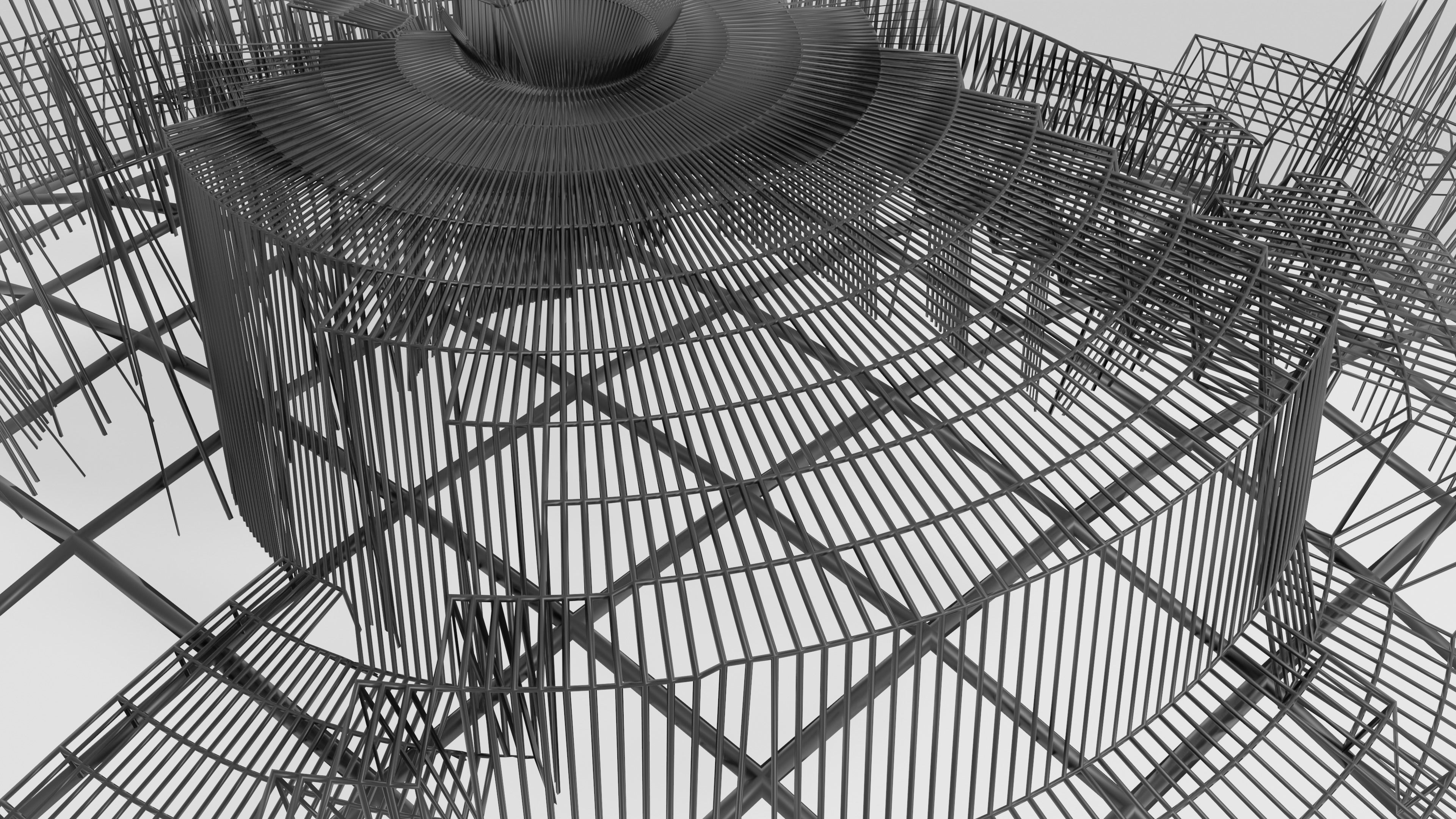 wire sphere 3D model_6