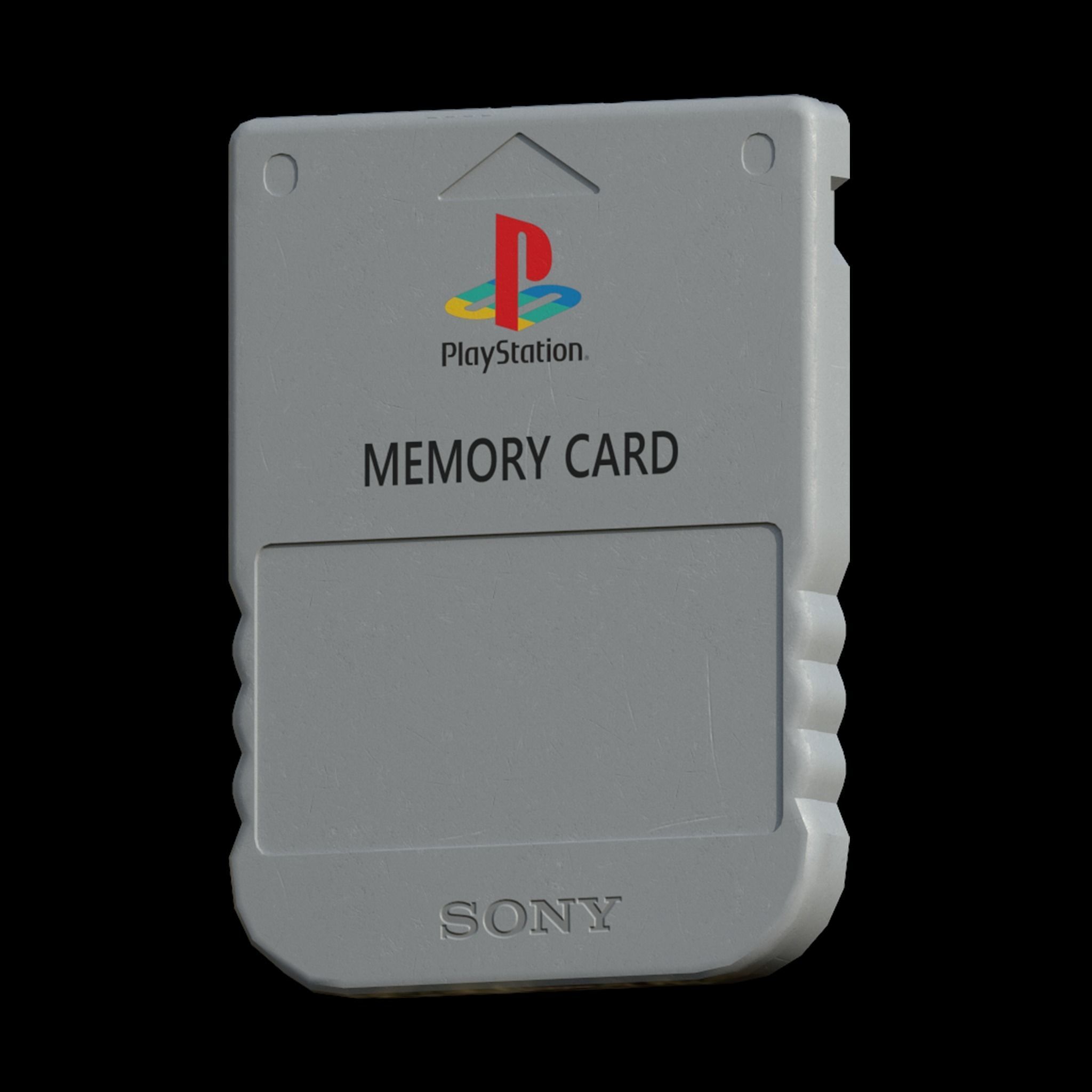 Retro PS1 Memory Card Low-poly 3D model_1