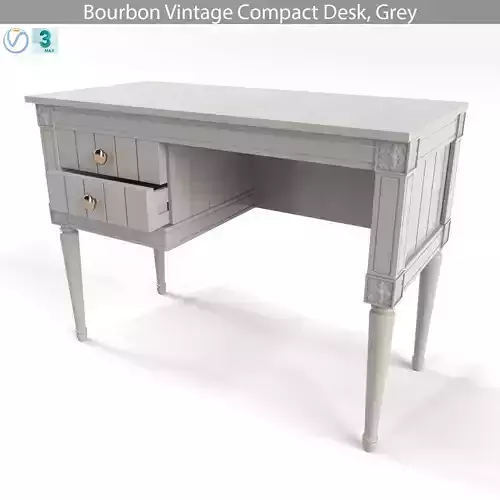 MADE Bourbon Vintage Compact Desk Grey