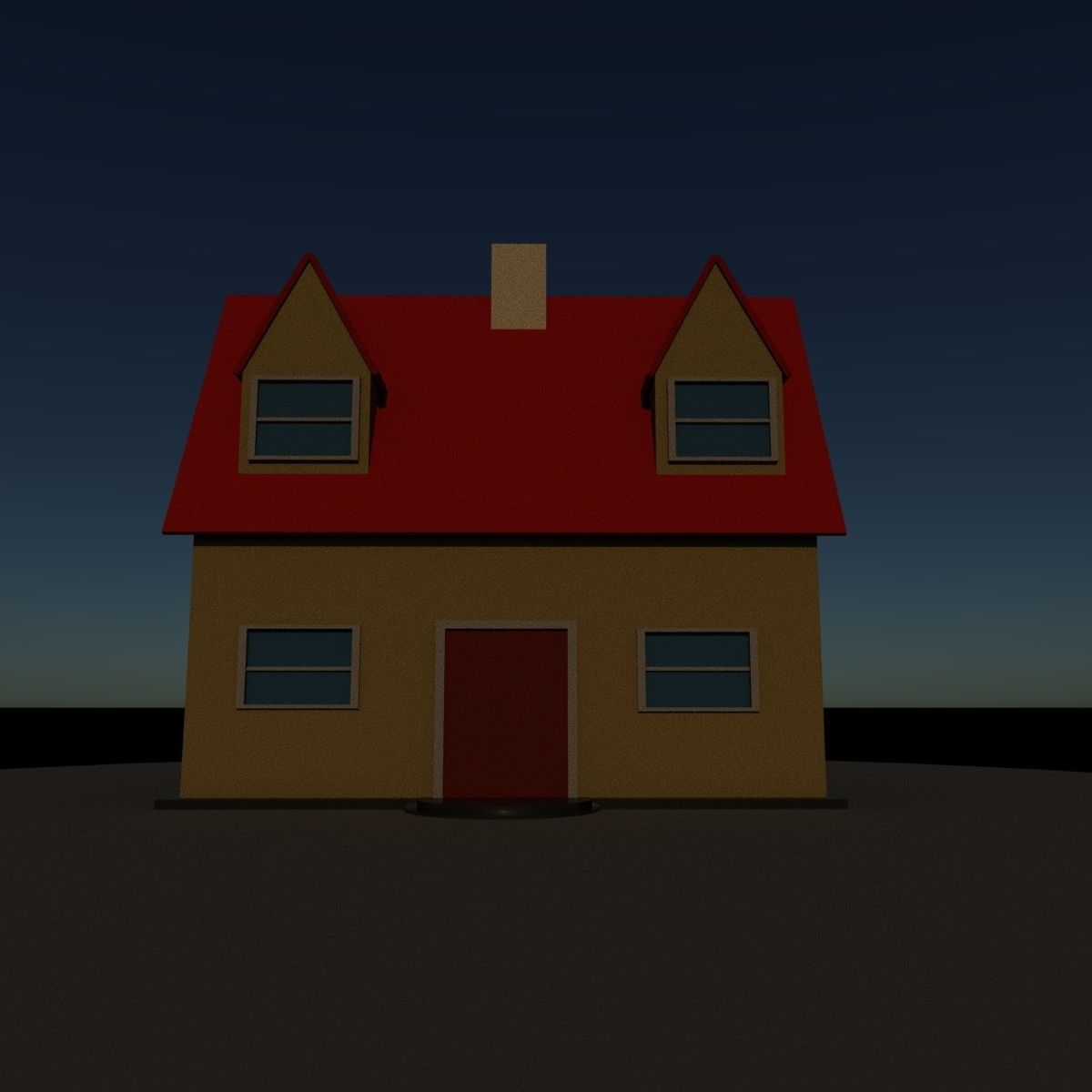House Low Poly Low-poly 3D model_6